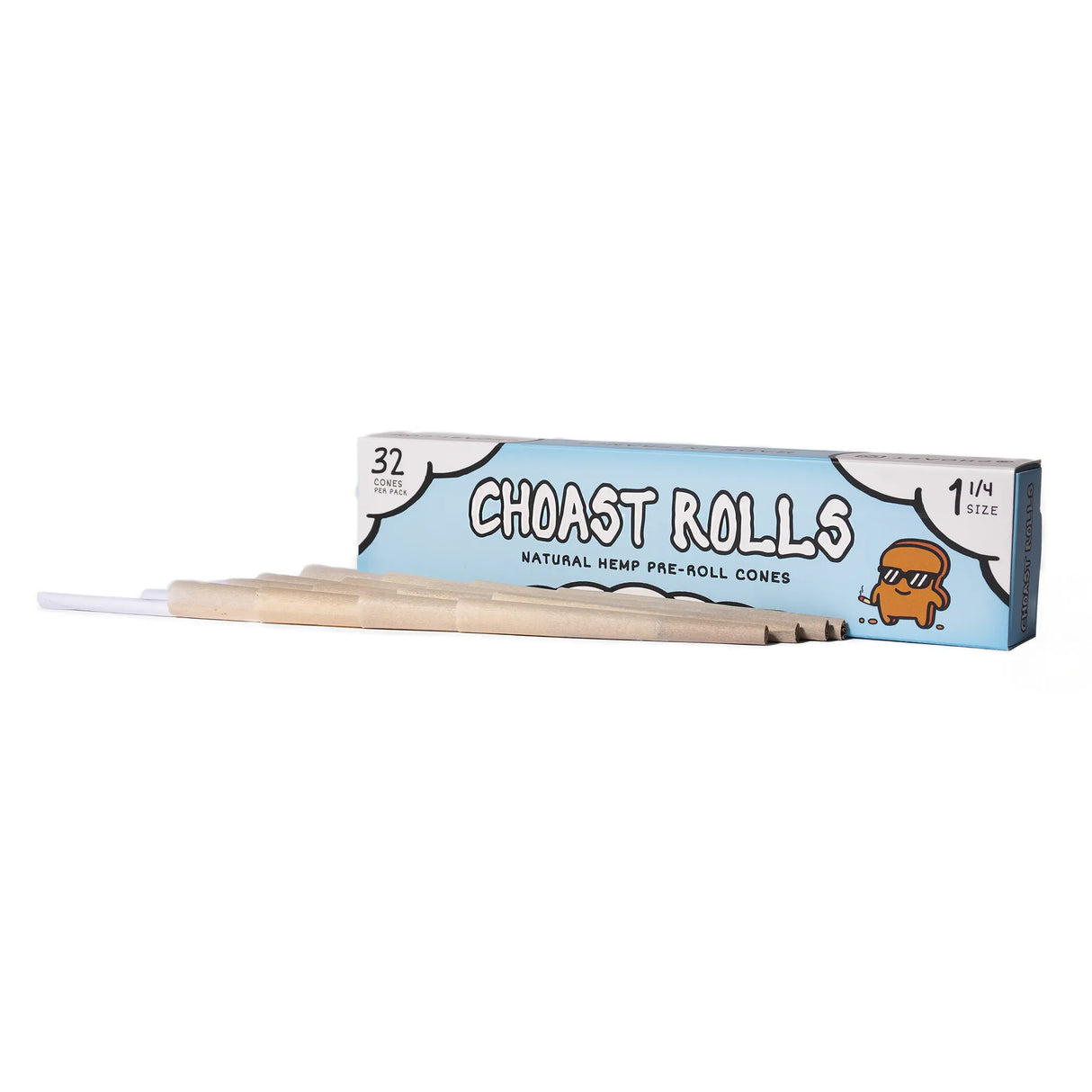 Choast Rolls | 32 Pack Bulk Hemp Cones 1 1/4 | Made in France