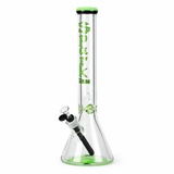 Spark | 18" 9 mm glass water bong with thick base [GP2050] Glass Bong ONE Green