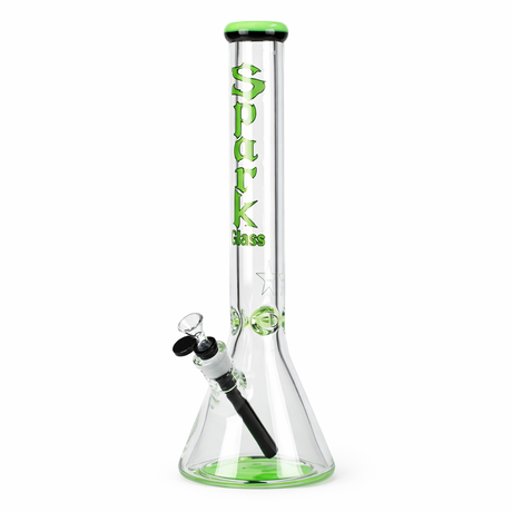 Spark | 18" 9 mm glass water bong with thick base [GP2050] Glass Bong ONE Green
