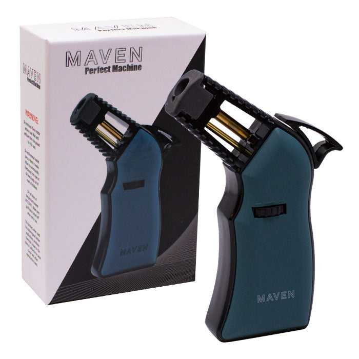 Maven Perfect Machine Windproof Torch Lighters - Single Torch Maple Craft Inc Green
