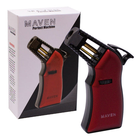 Maven Perfect Machine Windproof Torch Lighters - Single Torch Maple Craft Inc Red