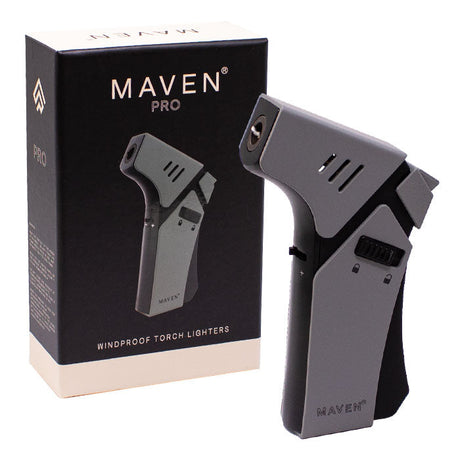Maven Pro Windproof Torch Lighters - Single Torch Maple Craft Inc Grey