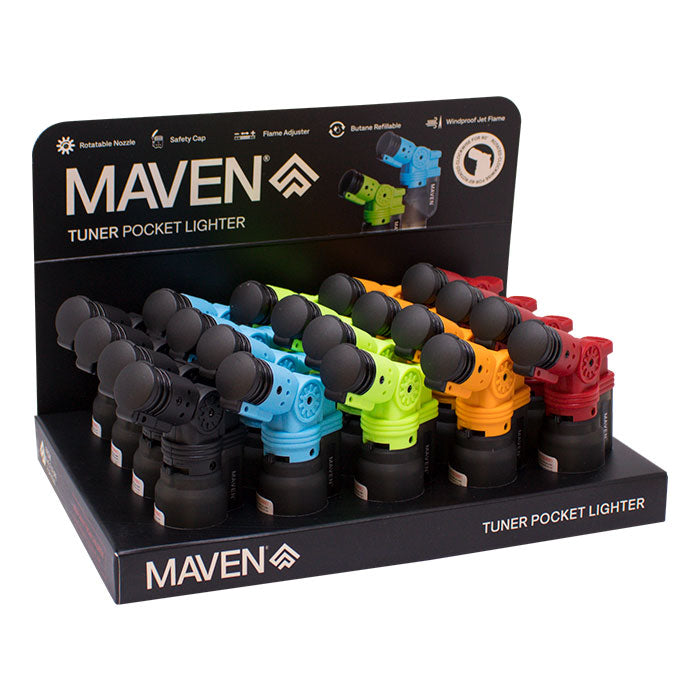 Maven Tuner Pocket Lighter Display of 20 Torch Maple Craft Inc