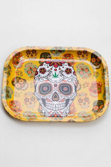 Smoke Arsenal Rolling mini Tray-Sugar Skulls - One Wholesale