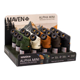 Maven Alpha Mini Sequoia Collection Lighter Display of 15 Torch Maple Craft Inc