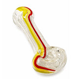 4.5" Color Line Glass Spoon Pipe Glass Pipe Super Supplys Inc