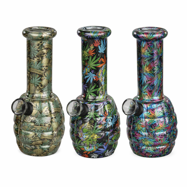 6″ Trinity Mosaic Mini Glass Bong [JBLMIN-06-5] Glass Bong Canadian Distributor