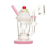 Red Eye Glass® | 8" Milkshake Incycler Rig Glass Rig Smoking Cat Distribution Pink Slime