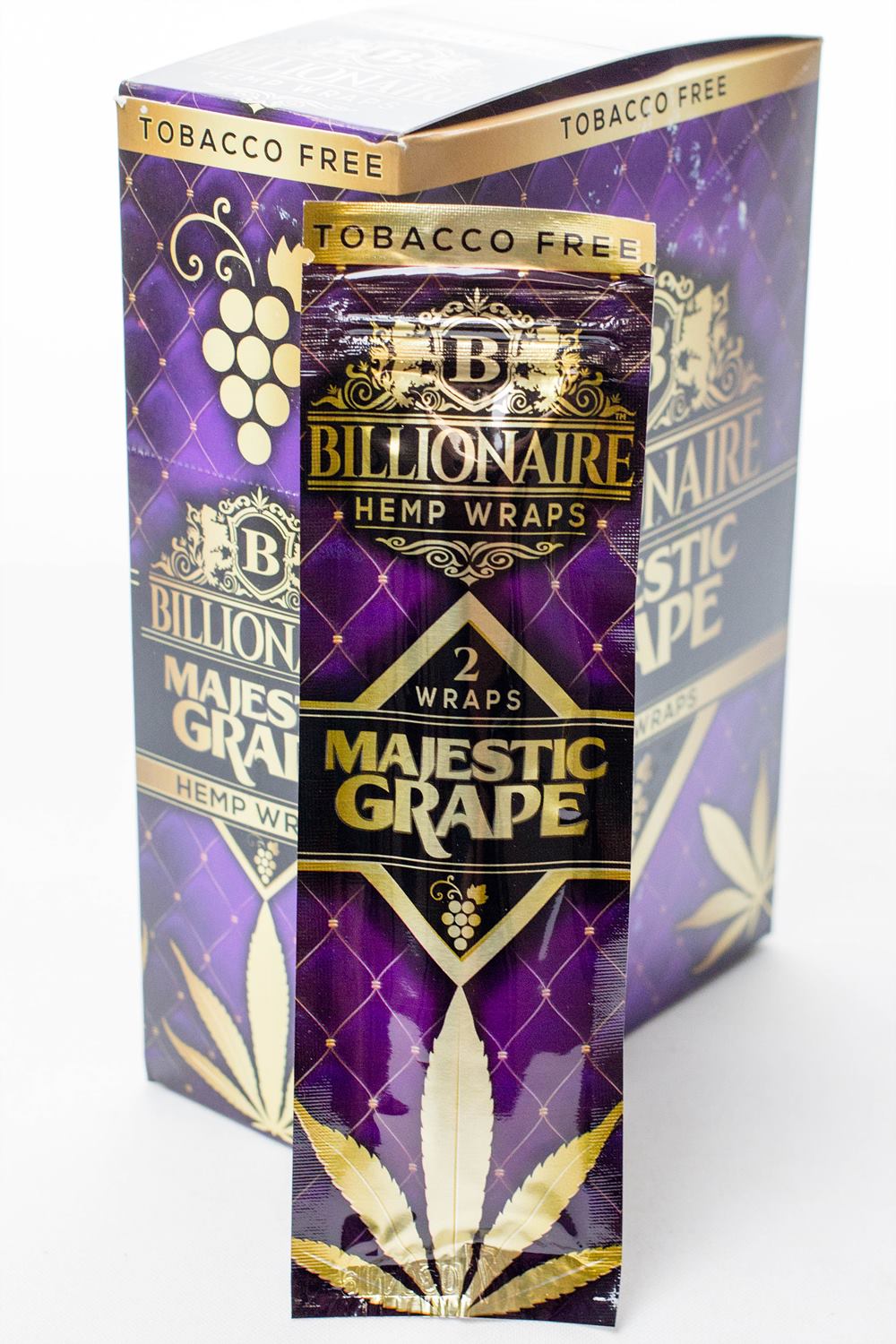 Billionaire Hemp Wraps display-Grape - One Wholesale