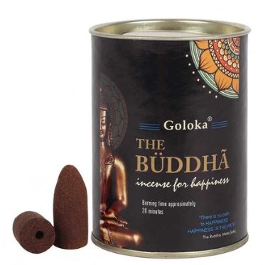 Goloka | Backflow Incense Cones 1.5" Pack of 6 Incense SunGlow Goloka The Buddha Backflow Incense Cones