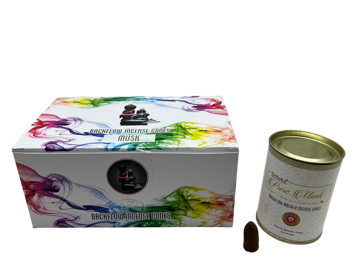 Goloka | Backflow Incense Cones 1.5" Pack of 6 Incense SunGlow Goloka Musk Backflow Incense Cones