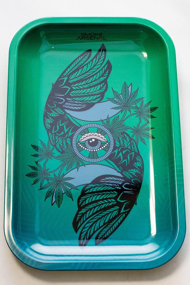 Smoke Arsenal Rolling Medium Tray-All seeing eye - One Wholesale