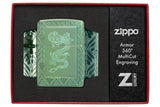 Zippo 49054 Armor High Polish Elegant Dragon- - One Wholesale