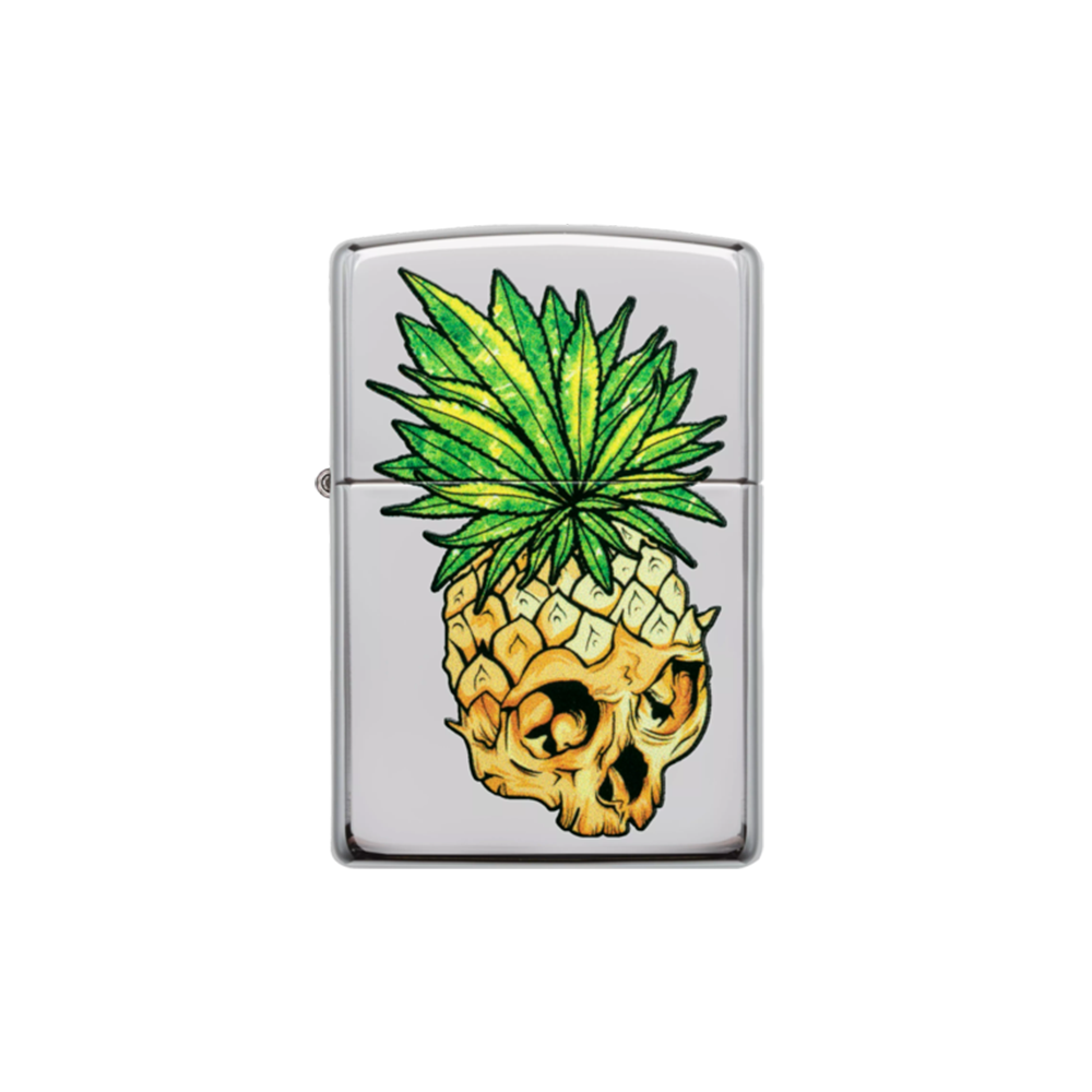 Zippo 49241 Leaf Skull Pineapple Design