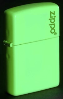 Zippo 49193ZL Classic Glow In The Dark Zippo Logo- - One Wholesale