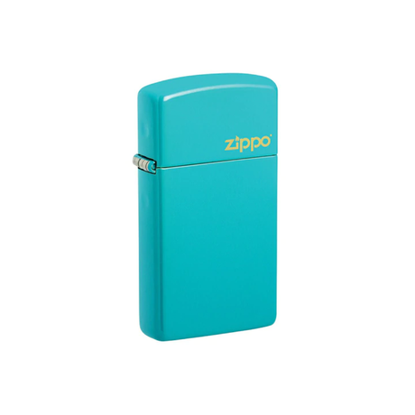 Zippo 49529ZL Slim® Flat Turquoise Zippo Logo