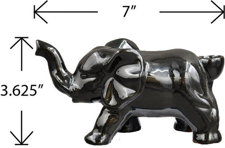 Elephant Novelty Pipe - Black Color Ceramic Pipe Roast and Toast Gifts
