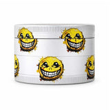63mm Wicked Smiley 4-Part Metal Herb Grinder – 6PCS Display Display Pack Super Supplys Inc