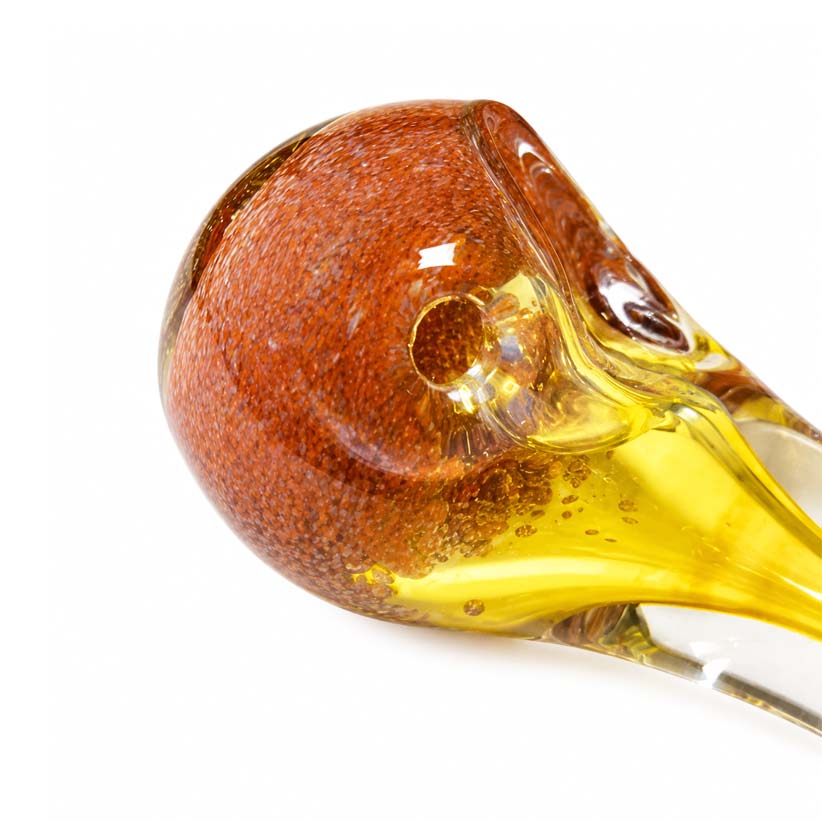 3-1/2" Frit Mushroom Glass Spoon Pipe Glass Pipe Super Supplys Inc