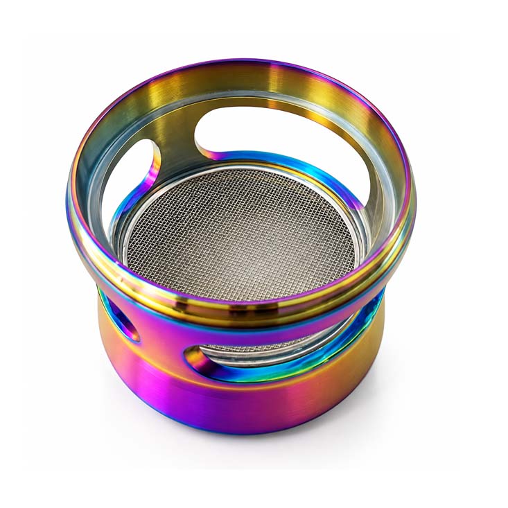 60mm 4-Piece Rainbow Window Zinc Alloy Grinder – 6-Piece Display Display Pack Super Supplys Inc