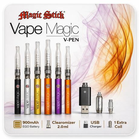 Magic Stick® | Vape Magic V-Pen Kit – 900mAh EGO Battery | 12ct Display Box 510 Battery LEHIGH WHOLESALE