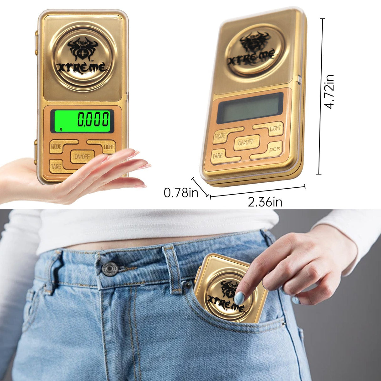 Xtream | Digital Pocket Scale - Golden [XTR-513] Scale Canadian Distributor