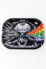 Smoke Arsenal Rolling mini Tray-Stoned skull - One Wholesale