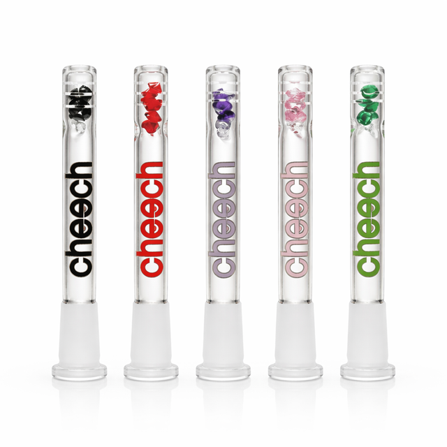 Cheech | 5.5" Diamond Downstems with Diffusion Cuts Downstem · Bowlstem Smoking Cat Distribution