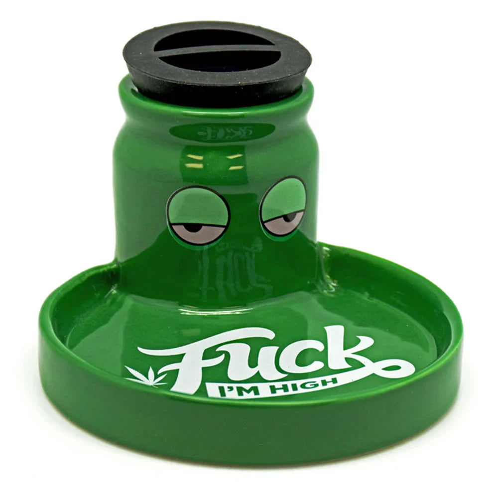 Fantasy Gifts | Fuck I'm High Stashtray [AT521] Ceramic Ashtray Smoking Cat Distribution