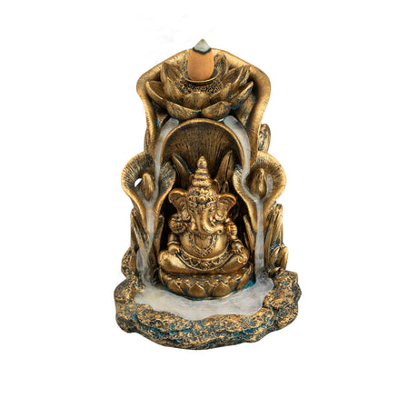 Zenn | Backflow Incense Burner Incense Holder SunGlow Ganesha Bronze