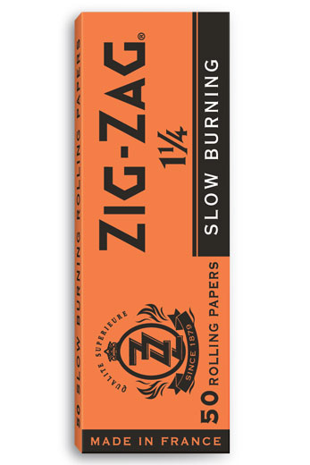 ZIG-ZAG Slow burning Orange Papers 1 1/4- - One Wholesale