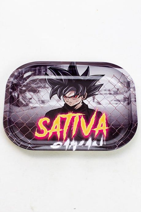 Smoke Arsenal Mini Rolling Tray-Sativa Saiyan - One Wholesale