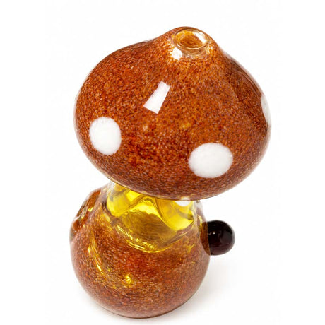 3-1/2" Frit Mushroom Glass Spoon Pipe Glass Pipe Super Supplys Inc