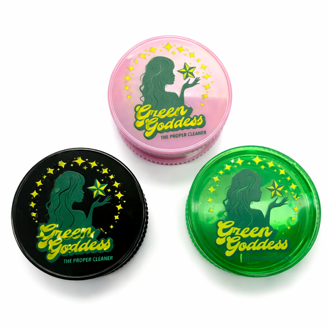 Green Goddess | Acrylic 3-Part Grinder-Pink/Black/Green– 60mm (12 PCS) Display Pack B Movin Distribution