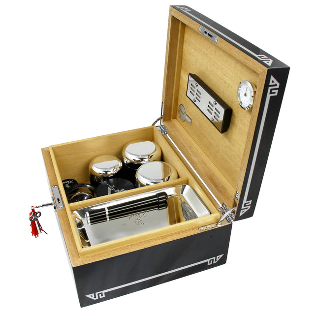 HUMIDOR | BLACK- - One Wholesale