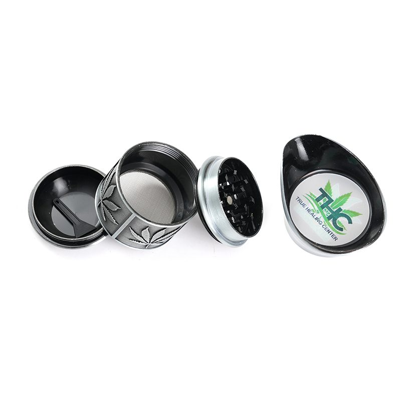4 Parts 50mm Kettle Shape Metal Grinder Box of 6 [SMJL-008] Display Pack Canadian Distributor