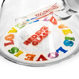 Red Eye Glass® | 12" Rainbow Love Beaker Base Water Pipe – 7mm Thick [REG091] Glass Bong Smoking Cat Distribution