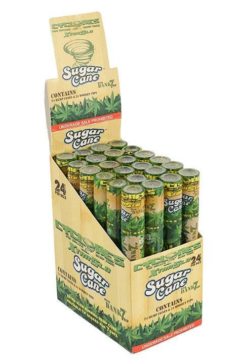 CYCLONES HEMP WRAPS CONE-Sugar cane - One Wholesale