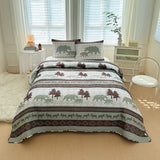 Lodge Collection 3pcs Queen size reversible quilt bed set [6110] Blanket Canadian Distributor Bear Edge