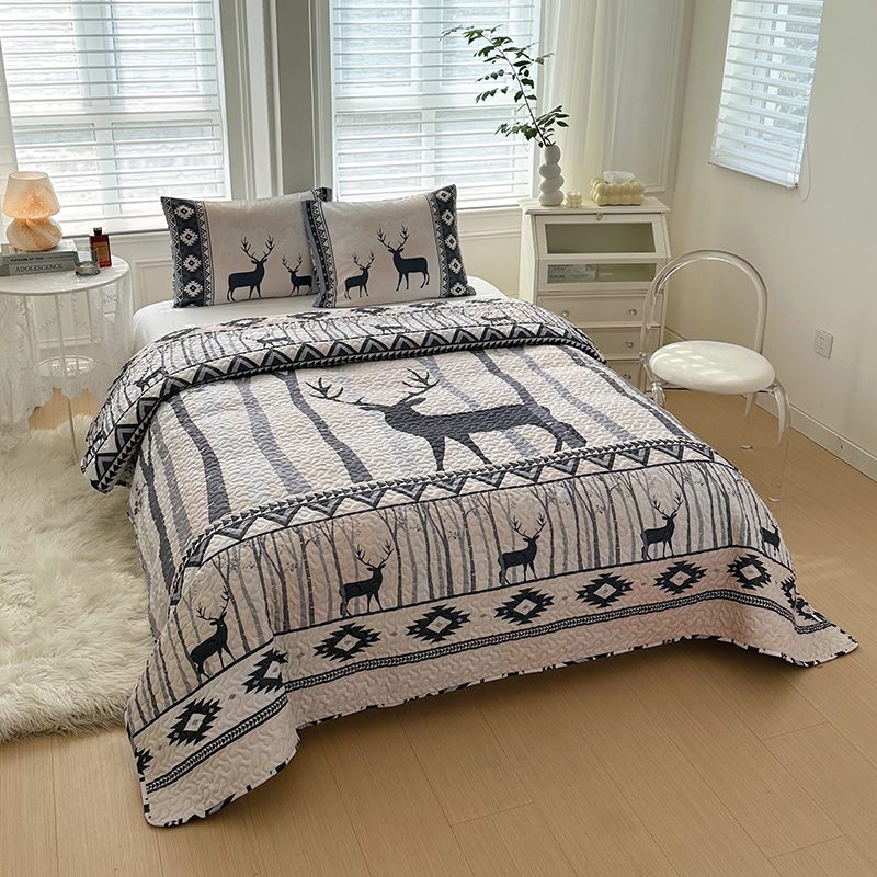 Lodge Collection 3pcs King size reversible quilt bed set [6120] Blanket Canadian Distributor Moose Lodge