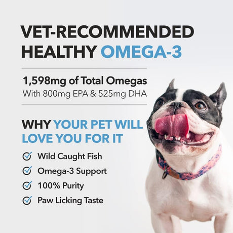 PetPal | Pure Wild Caught Fish Oil for Dogs & Cats Pet Supplement