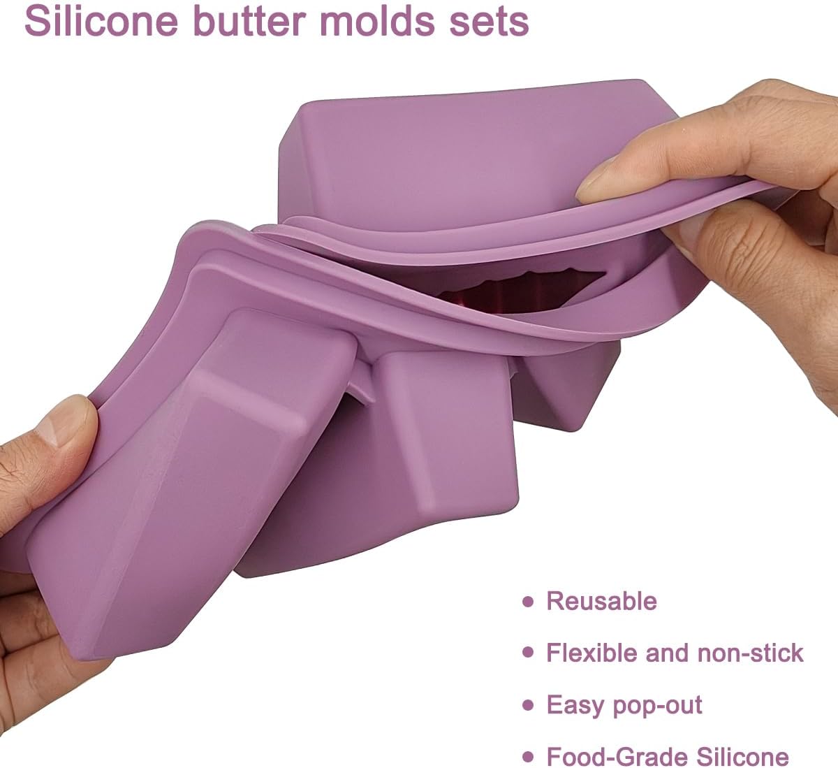 Silicone Butter Mold with Lid [K058]