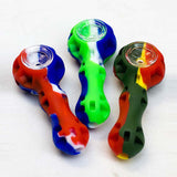 HIT | Silicone hand pipe with glass bowl 10 pcs buldle