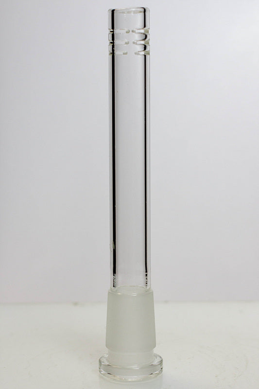 Glass open ended 6 slits downstem Downstem · Bowlstem ONE 5 1/4 inches