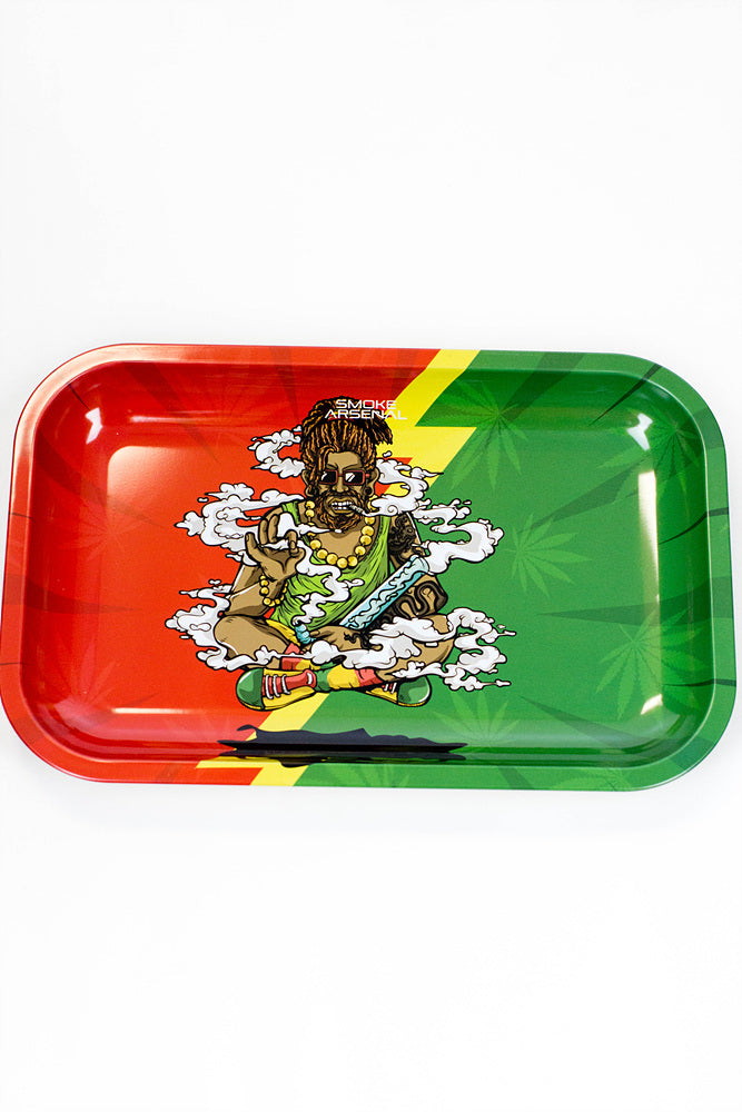 Smoke Arsenal Medium Rolling Tray-New-Rasta Nation - One Wholesale