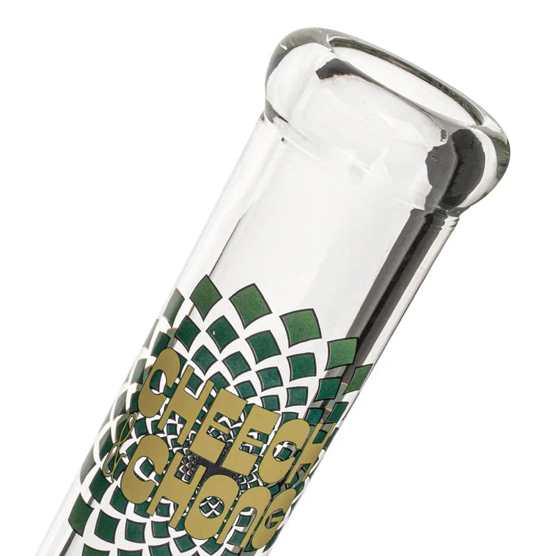 Cheech & Chong® Glass | 15" 7mm Thick Fibonacci Beaker Base Water Pipe [CC163] Glass Bong Smoking Cat Distribution