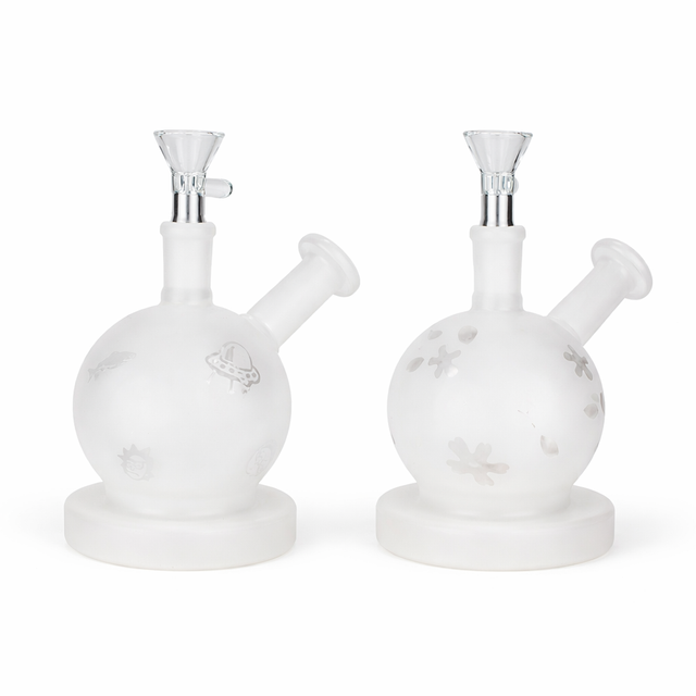 5" Frosted Glass Bubbler Glass Bong 777 Smoke