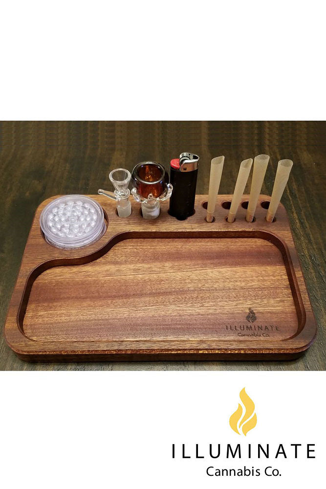 Mahogany regular rolling tray MK2- - One Wholesale