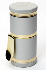 Mini Royale G Luxury Herb Grinder Metal Anodized Aerospace Aluminum-Diamond White - One Wholesale