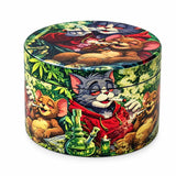 63mm Cartoon Jungle 4-Part Metal Grinder – 6 Assorted Designs Display Pack Super Supplys Inc